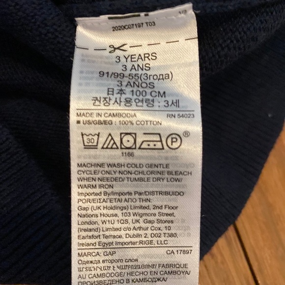 Gap Boys Toddler 3T sweater navy grey great condition - Picture 4 of 5